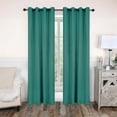 thumbnail image 1 of Superior Blackout Solid Light Filtering Grommet Curtain Panel Set, 52"X 72", Cerulean Blue, 1 of 11
