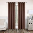 thumbnail image 1 of Superior Blackout Solid Light Filtering Grommet Curtain Panel Set, 52"X 96", Cappuccino, 1 of 11