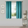thumbnail image 1 of Superior Blackout Solid Light Filtering Rod pocket Curtain Panel Set, 26"X 63", Aqua, 1 of 9