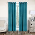 thumbnail image 1 of Superior Solid Blackout Curtain Set of 8, 52" x 108", Aqua, 1 of 10