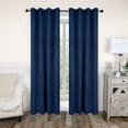 thumbnail image 1 of Superior Solid Blackout Curtain Set of 8, 52" x 120", Navy Blue, 1 of 10