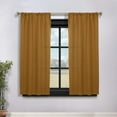 thumbnail image 1 of Superior Blackout Solid Light Filtering Rod pocket Curtain Panel Set, 36"X 63", Caramel Brown, 1 of 8