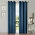 thumbnail image 1 of Superior Blackout Solid Light Filtering Grommet Curtain Panel Set, 42" x 84", Marine Blue, 1 of 8