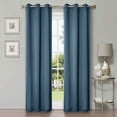 thumbnail image 1 of Superior Blackout Solid Light Filtering Grommet Curtain Panel Set, 42"X 96", Denim Blue, 1 of 8