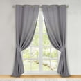 thumbnail image 1 of Superior Blackout Solid Light Filtering Grommet Curtain Panel Set, 46"X 108", Silver, 1 of 8