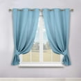 thumbnail image 1 of Superior Blackout Solid Light Filtering Grommet Curtain Panel Set, 46"X 63", Light Blue, 1 of 8