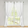 thumbnail image 1 of Superior Blackout Solid Light Filtering Grommet Curtain Panel Set, 46" x 84", Snow White, 1 of 13