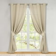 Superior Solid Blackout Curtains, Set of 2, 46" X 96", Ivory