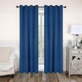 thumbnail image 1 of Superior Blackout Solid Light Filtering Grommet Curtain Panel Set, 52" x 108", Denim Blue, 1 of 8
