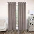 thumbnail image 1 of Superior Blackout Solid Light Filtering Grommet Curtain Panel Set, 52"X 108", Taupe, 1 of 8