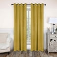 thumbnail image 1 of Superior Blackout Solid Light Filtering Grommet Curtain Panel Set, 52"X 120", Yellow Mustard, 1 of 8