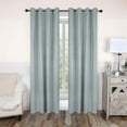 Superior Solid Blackout Curtains, Set of 2, 52" X 72", Stone Blue