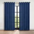 thumbnail image 1 of Superior Blackout Solid Light Filtering Grommet Curtain Panel Set, 70"x108", Navy Blue, 1 of 8