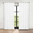 thumbnail image 1 of Superior Blackout Solid Light Filtering Grommet Curtain Panel Set, 70" x 120", Snow White, 1 of 8