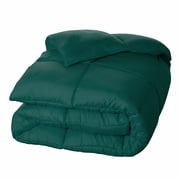 Superior Solid Comforter Down Alternative Bedding, California King, Hunter Green