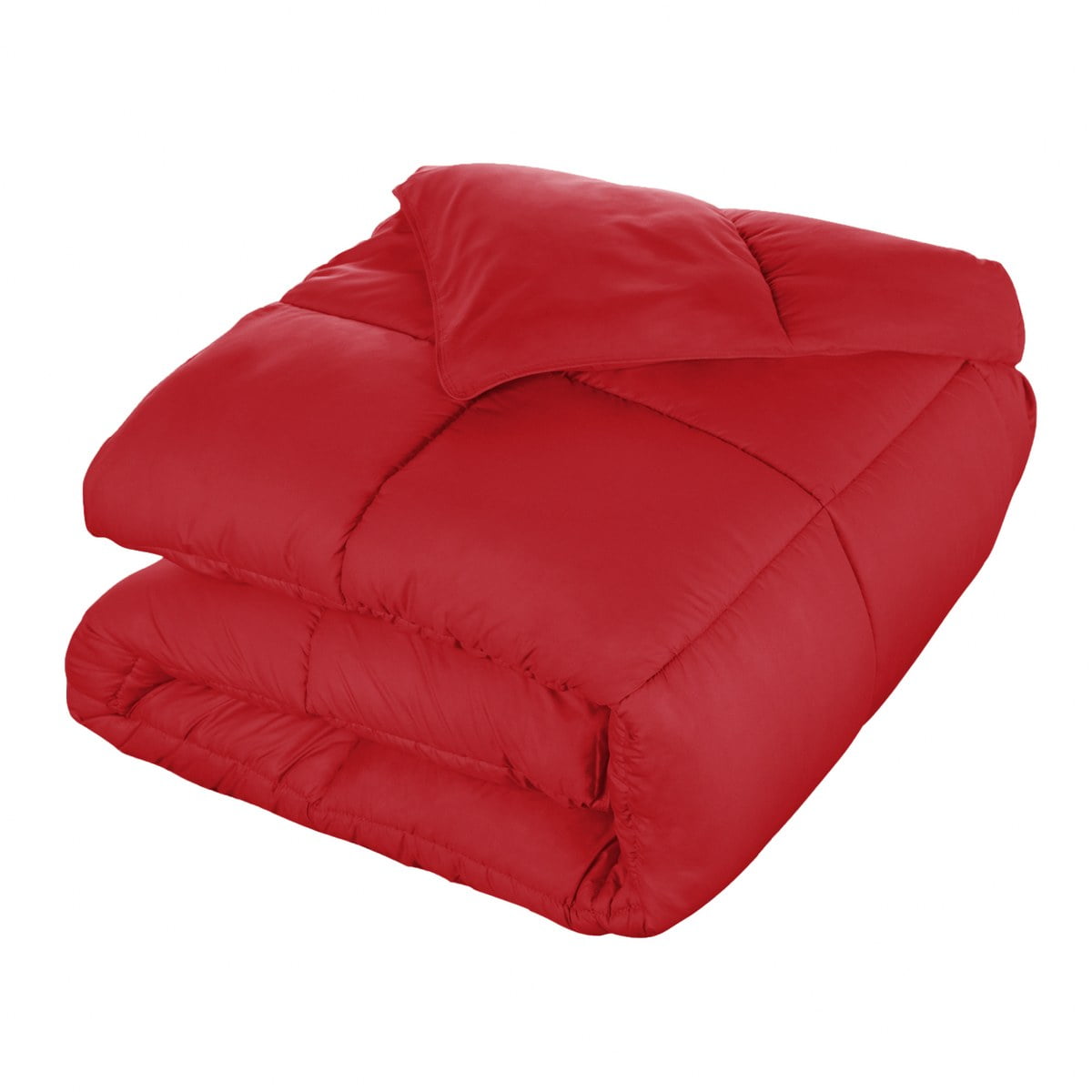 Superior Solid Comforter Down Alternative Bedding, Full, Red