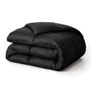 Superior Solid Comforter Down Alternative Bedding, King, Black