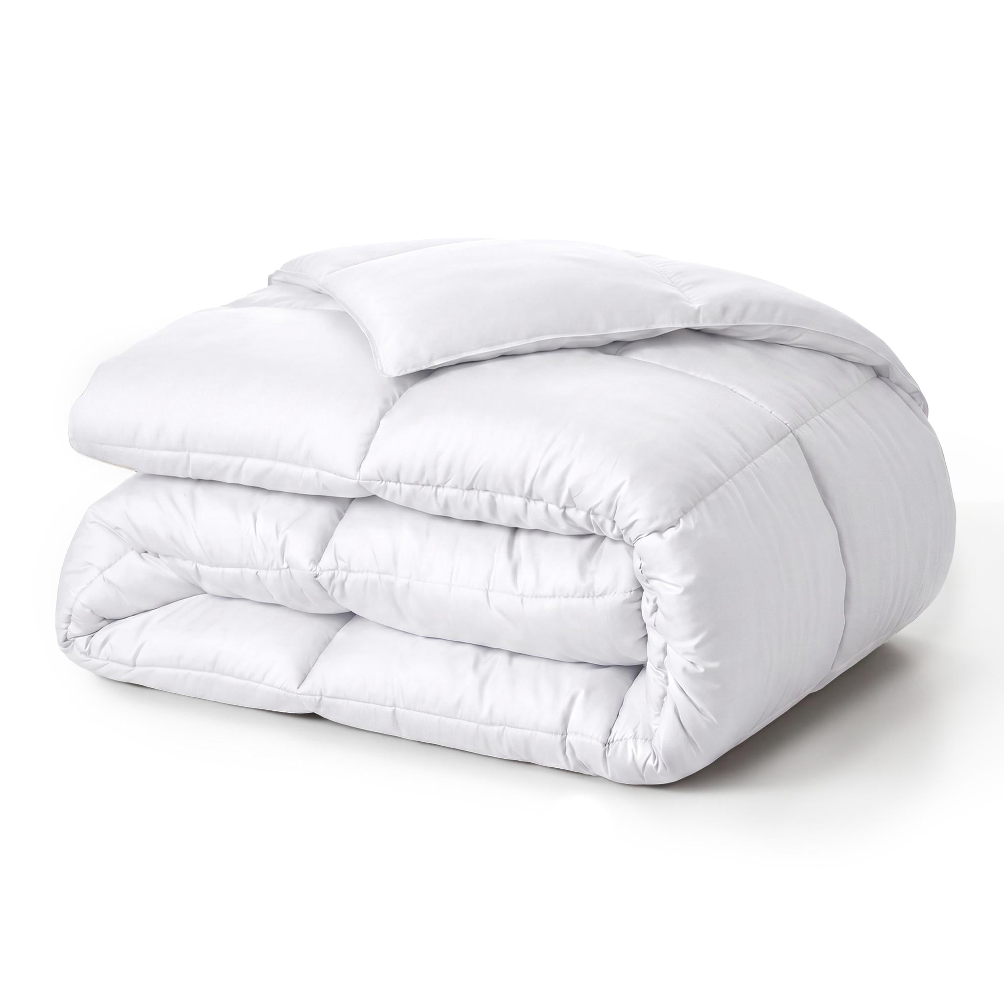 Superior Solid Comforter Down Alternative Bedding, Full/ Queen, White