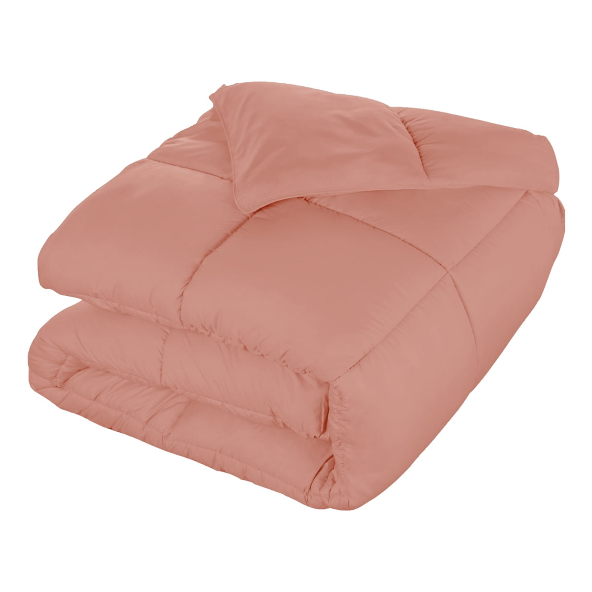 Blush Twin Reversible Microfiber Comforter with Down Alternative Fill