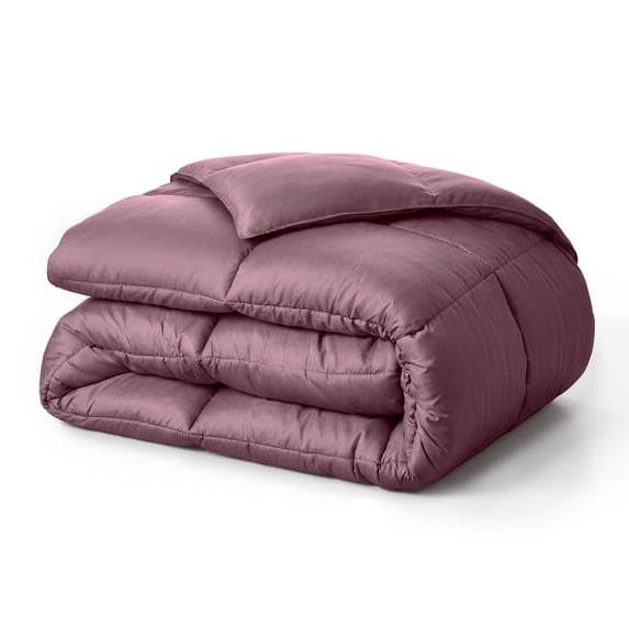Superior Solid Comforter Down Alternative Bedding, Twin, Mauve