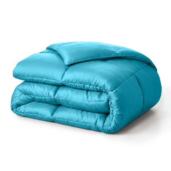 Superior Solid Comforter Down Alternative Bedding, Twin/Twin XL, Winter Blue