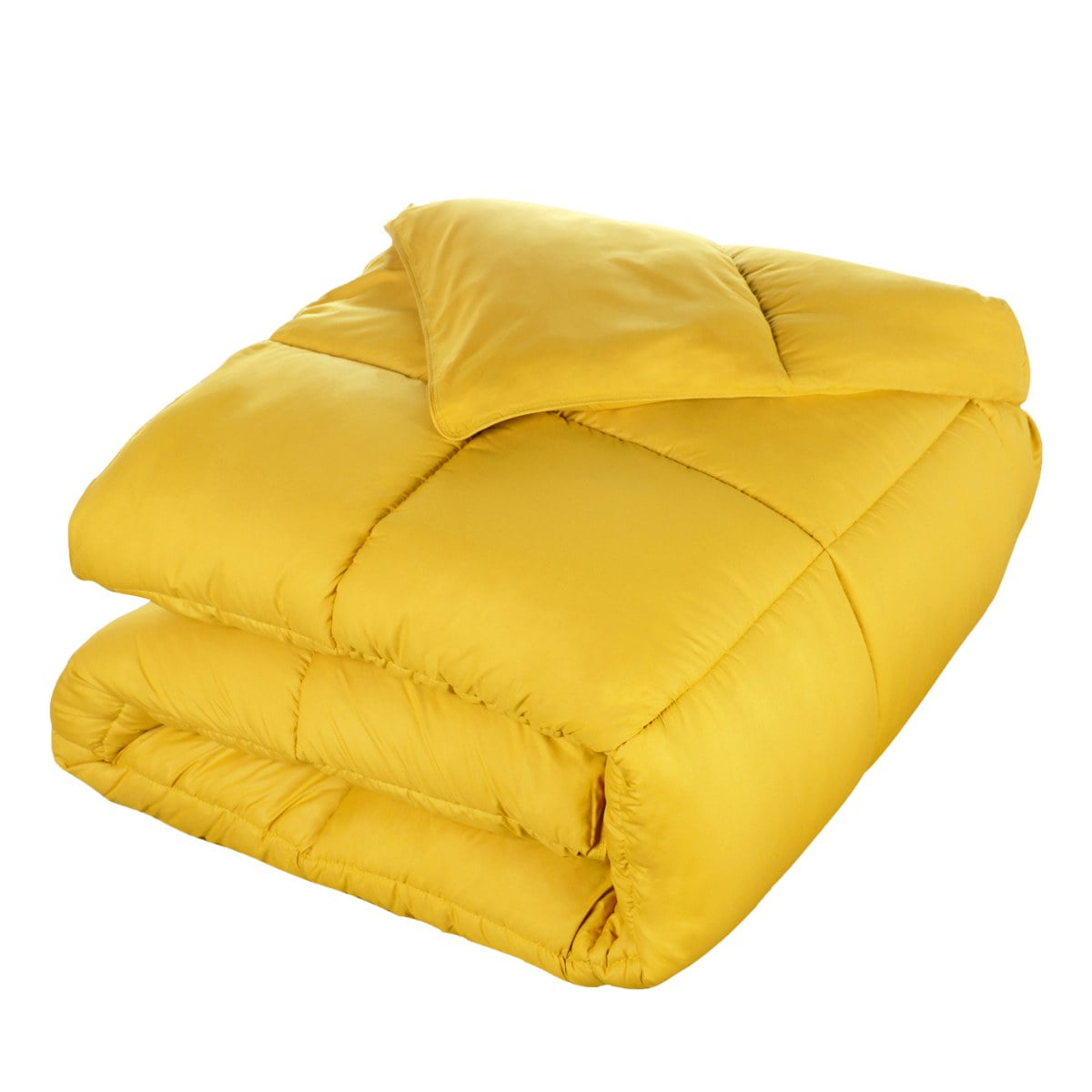 Superior Solid Comforter Down Alternative Bedding, Twin/Twin XL, Yellow