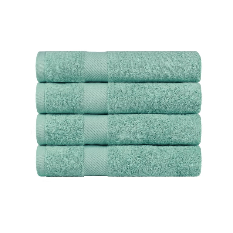 Superior Athens Cotton 4-Piece Decorative Bath Towel Set, Black