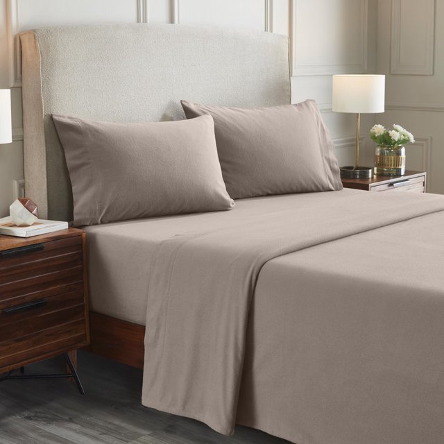 Superior Solid Flannel Cotton Sheet Set, King, Grey - Walmart Business ...