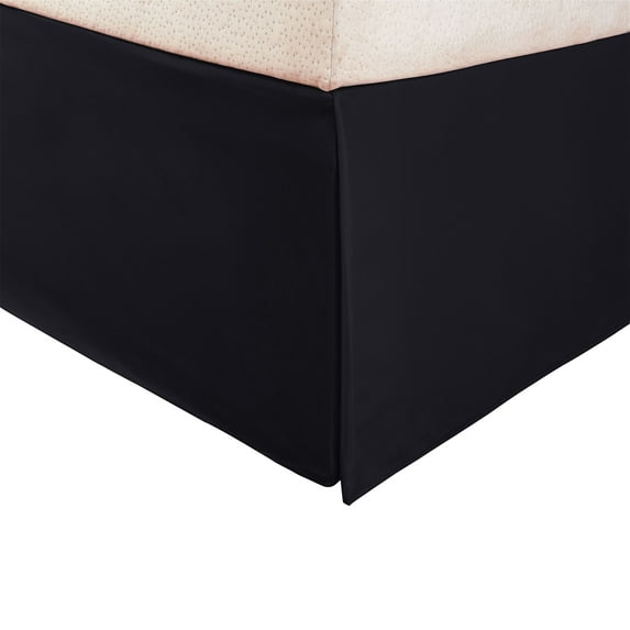Superior Solid Ultra-Soft Classic Bed Skirt, Twin XL, Black