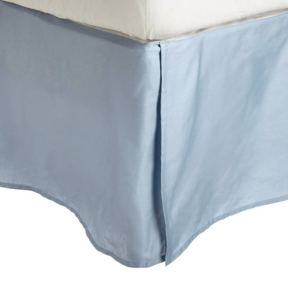 Superior Solid Wrinkle-Resistant Bed Skirt, Light Blue