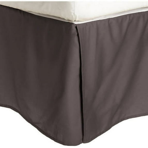 Superior Solid Wrinkle-Resistant Bed Skirt, Twin XL, Charcoal