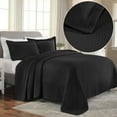 thumbnail image 1 of Superior Solitaire Cotton Decorative Bedspread and Sham Set, Twin, Black, 1 of 10