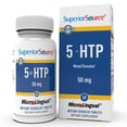 thumbnail image 1 of Superior Source 5-HTP 50 mg - Natural Supplement Aids Restful Sleep & Neurotransmitter Functions - Brain Health & Function Support - 5-Hydroxytryptophan Supplement - 60 Instant Dissolve Tablets, 1 of 8