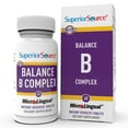 thumbnail interactive-video image 1 of Superior Source Balance B Complex - Energy Support Supplement with Folic Acid & B Vitamins - Supports Heart & Muscle Health - B Vitamin Supplement Aids Immune Health - 60 Instant Dissolve Tablets, 1 of 9