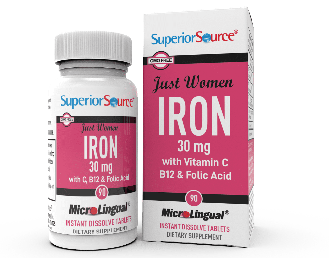 Superior Source Just Women Iron 30 mg, Vitamin C 100 mg, B112 500 mcg ...