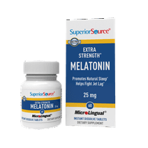 Superior Source Melatonin 25 mg, Quick Dissolve Microlingual Tablets, 60 Ct Dietary Supplement