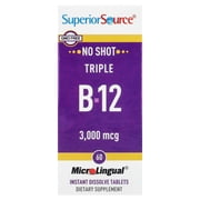 مصدر فائق لا طلقة ثلاثية B12 3000mcg 60 قرص تحت اللسان