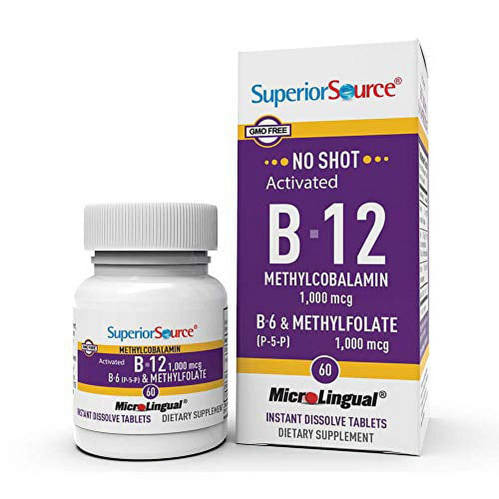 Superior Source No Shot Vitamin B12 Methylcobalamin (1000 mcg