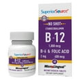 thumbnail image 1 of Superior Source No Shot Vitamin B-12 Cyanocobalamin 1000 mcg, B-6, Folic Acid 400 mcg - Support Brain & Heart Health - Aids Natural Energy Levels - 60 Sublingual Dissolving Tablets, 1 of 7