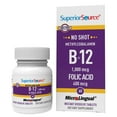 thumbnail image 1 of Superior Source No Shot Vitamin B-12 Methylcobalamin 1000 mcg & Folic Acid 400 mcg - Supports Energy, Brain & Heart Health - Offers Stress Support - 60 Sublingual Dissolving Tablets, 1 of 8