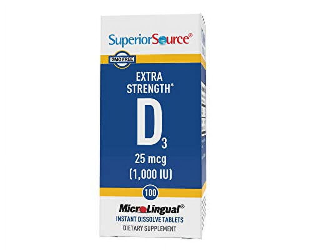 Superior Source Vitamin D3 1000 IU, Under The Tongue Quick Dissolve Sublingual Tablets, 100