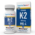 thumbnail image 1 of Superior Source Vitamin K2 MK-4 500 mcg, 60 Quick Dissolve MicroLingual Tablets, Supports Bones, Arteries, Immune & Cardiovascular Health, Non-GMO, 1 of 8