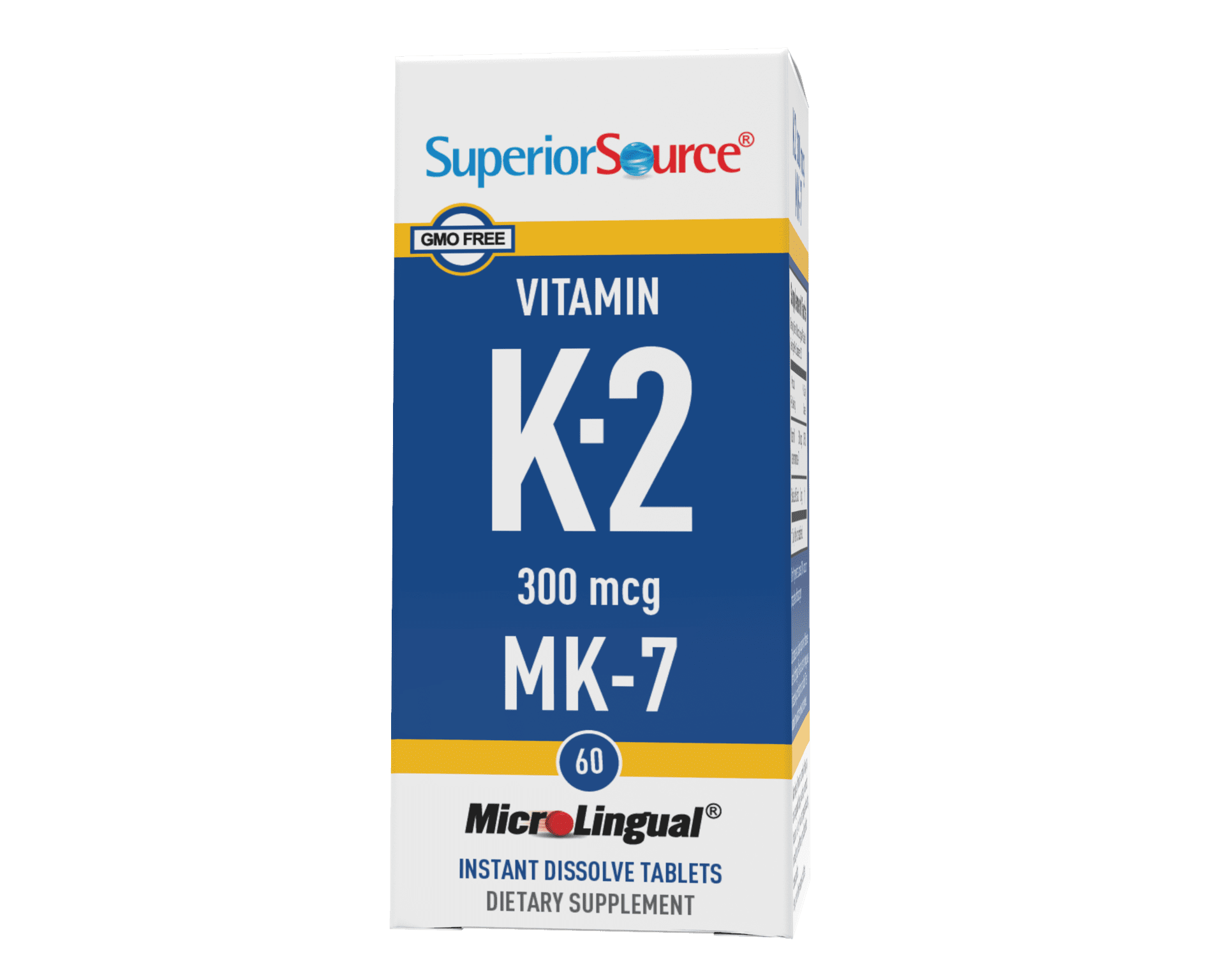 Superior Source Vitamin K2 MK-7, 300 mcg, Sublingual Tablets - 60 Count, Bone & Artery Support - Walmart.com Superior Source Vitamin K2 MK-7, 300 mcg, Sublingual Tablets - 60 Count, Bone & Artery Support - Walmart.com