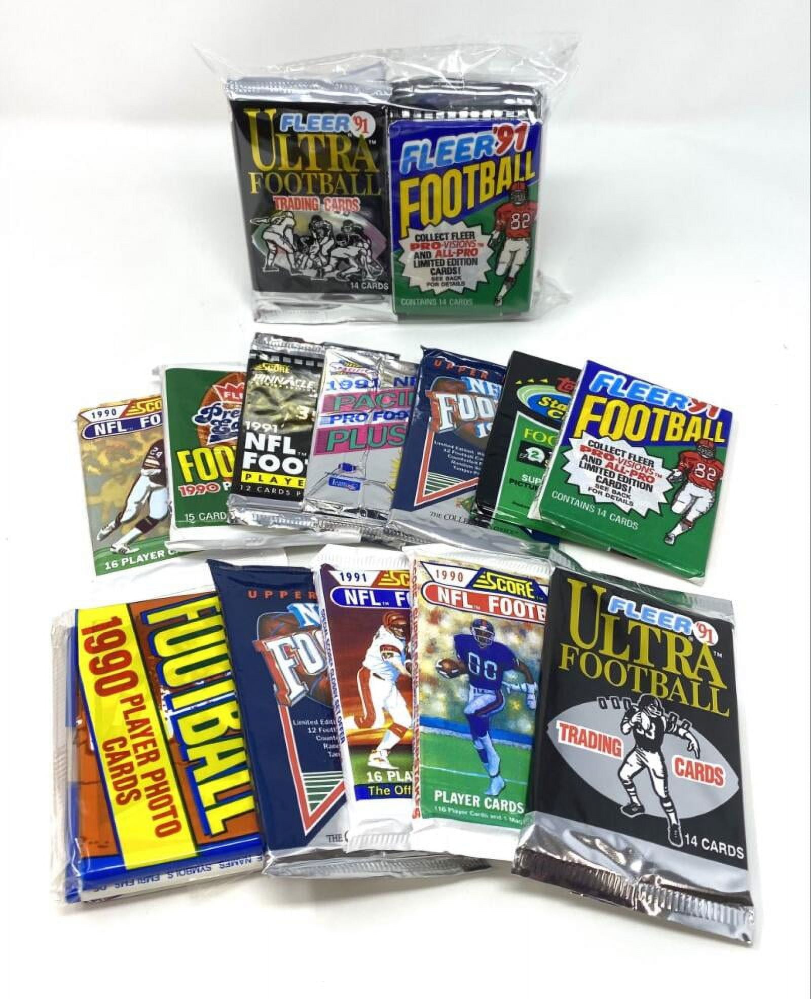 Superior Sports Investments NFL Football 200 Cards in Wax Packs Topps Score Pro Set Upper Deck Old Vintage