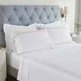 thumbnail image 1 of Superior Spring Blooms Embroidered Cotton Bed Sheet Set, Twin, White/Taupe, 1 of 9