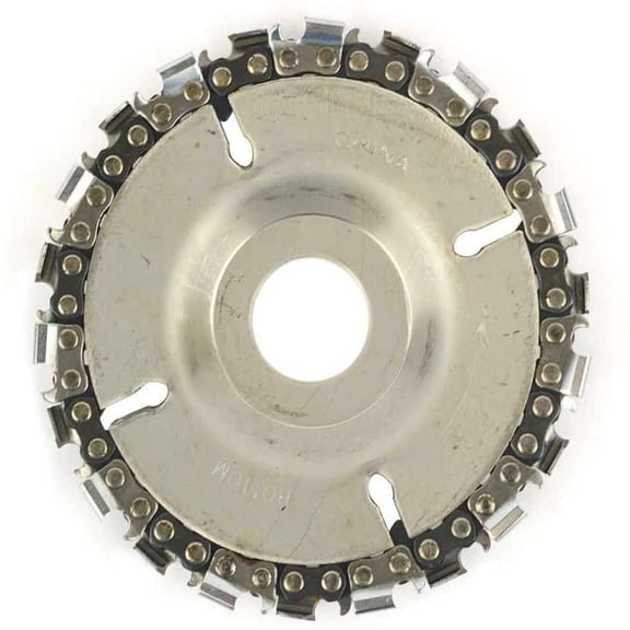 Superior Steel SS478 22 Tooth 4" Fine Cut Angle Grinder Disc and Chain - 7/8" Arbor