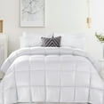 thumbnail image 1 of Superior Striped Down Alternative Comforter, Twin XL, White, 1 of 12