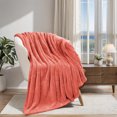 thumbnail image 1 of Superior Super Soft Plush Fleece Blanket 66" x 90", Bed & Couch Blankets, Twin, Coral, 1 of 10