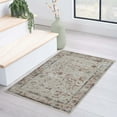 thumbnail image 1 of Superior Swan Floral Non-Slip Washable Indoor Area Rug, 3' x 5', Cream, 1 of 14