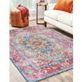 thumbnail image 1 of Superior Tanager Rustic Non-Slip Washable Indoor Area Rug, 10' x 14', Red, 1 of 11